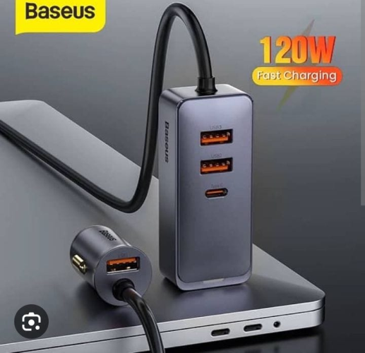 Chargeur de voiture Baseus Share Together 2x USB / 2x USB Type C 120W PPS Quick Charge Power Delivery gris Baseus