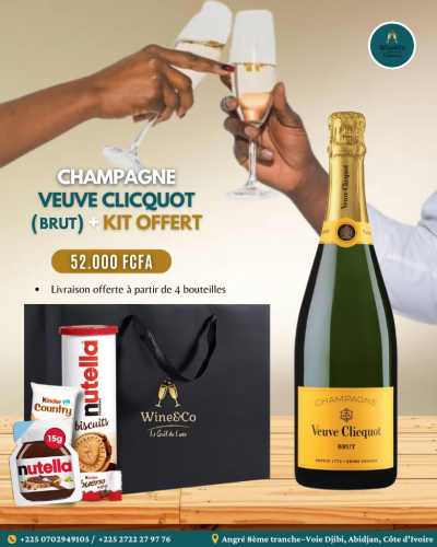 Champagne Veuve Clicquot Brut & Kit offert