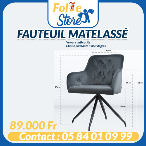 FAUTEUIL MATELASSÉ