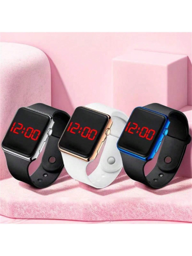 Montres Électroniques Pour Couple Unisexe Avec Affichage De L'heure Et De La Date