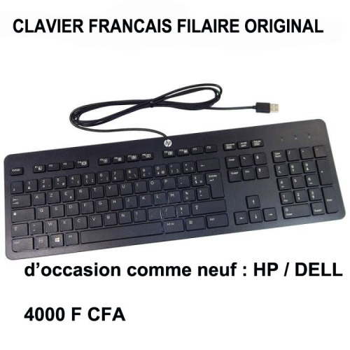 Clavier d'occasion Filaire - Neuf (HP, DELL)