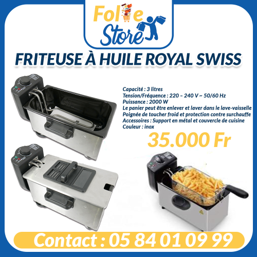 FRITEUSE A HUILE ROYAL SWISS 3 litres