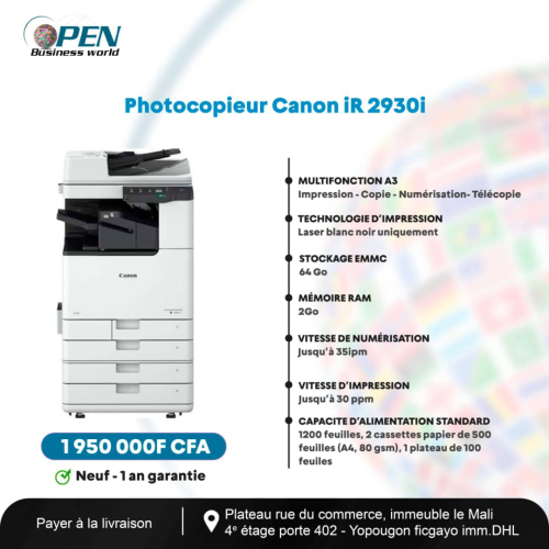 Photocopieur CANON iR 2930i