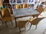 Salle à manger très solides extensible avec 06 fauteuils scandinaves du couleur jaune