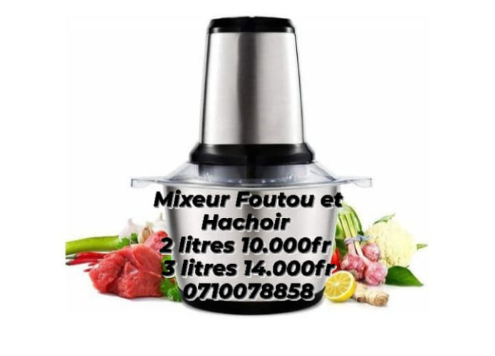 Mixeur Foutou et Hachoir 2 litres