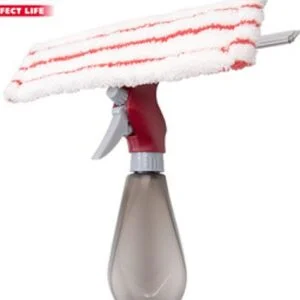 raclette de nettoyeur de vitres, spray d’eau, multi-usages, avec brosse de nettoyage en microfibre 3 en 1