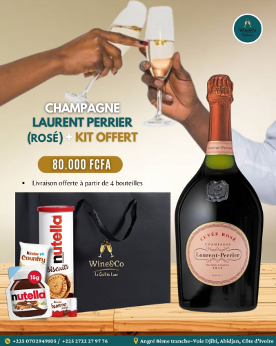 Champagne Laurent Perrier Rosé + Kit offert