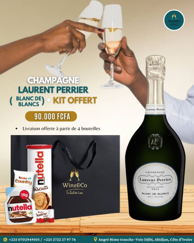 Champagne Laurent Perrier Blanc de Blanc + Kit offert