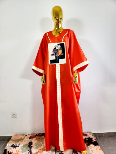 Boubou Coton et Brocard uni