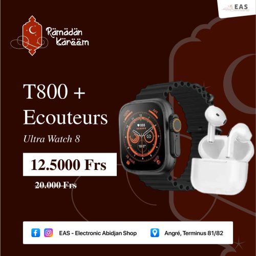 T800 + ECOUTEURS ULTRA WATCH 8