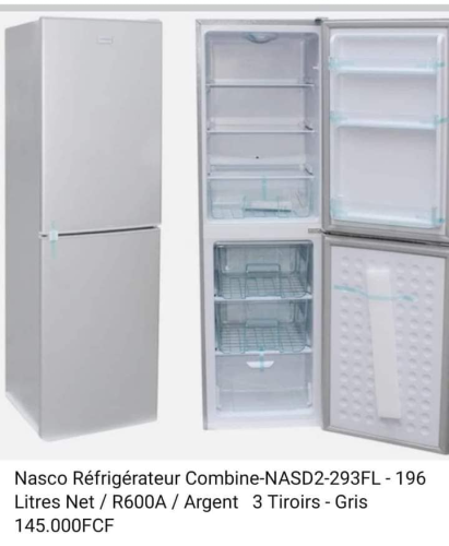 Nasco Réfrigérateur Combine 196 Litres