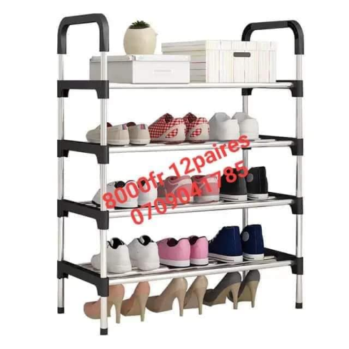 Etagère de chaussures en acier inoxydable - 12 paires