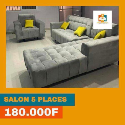 Salon 5 places - gris