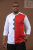 Tunique rouge-blanc avec motifs