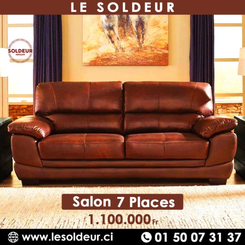 Salon en cuir 7 places