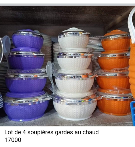 Lot de 4 soupières gardes au chaud