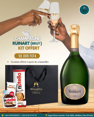 Champagne Ruinart Brut & Kit offert