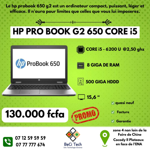 HP PRO BOOK G2 650 CORE i5
